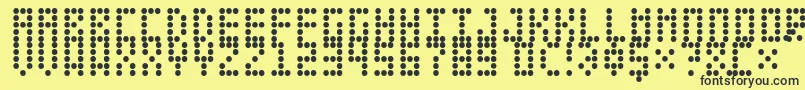 LeciceronNormal Font – Black Fonts on Yellow Background