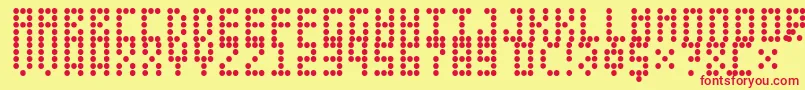 LeciceronNormal Font – Red Fonts on Yellow Background