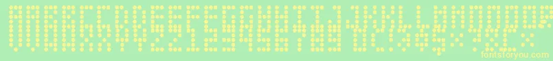 Шрифт LeciceronNormal – жёлтые шрифты на зелёном фоне