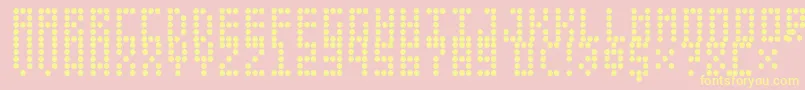 LeciceronNormal Font – Yellow Fonts on Pink Background
