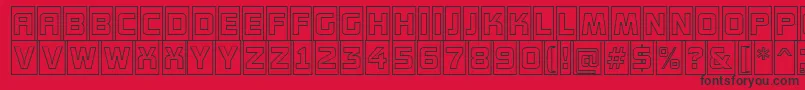 フォントAConceptottlcmotlnr – 赤い背景に黒い文字
