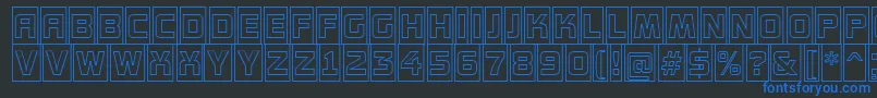 AConceptottlcmotlnr Font – Blue Fonts on Black Background