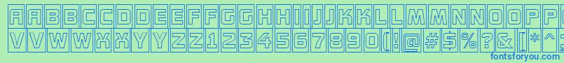 AConceptottlcmotlnr Font – Blue Fonts on Green Background