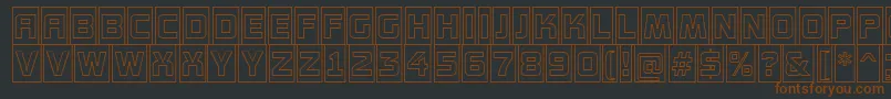 Шрифт AConceptottlcmotlnr – коричневые шрифты на чёрном фоне