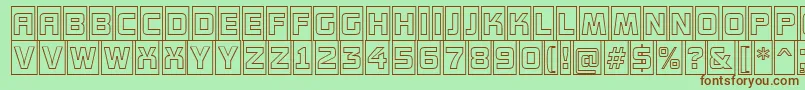 AConceptottlcmotlnr-Schriftart – Braune Schriften auf grünem Hintergrund