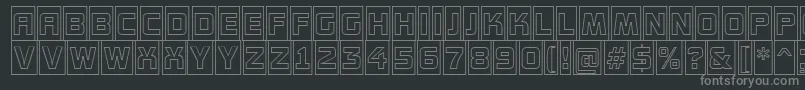 AConceptottlcmotlnr-Schriftart – Graue Schriften auf schwarzem Hintergrund