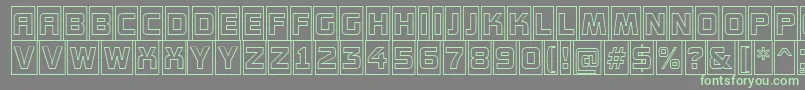 AConceptottlcmotlnr Font – Green Fonts on Gray Background