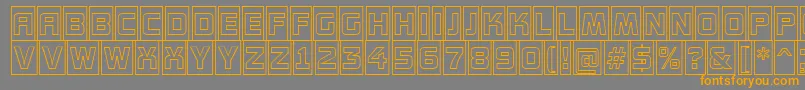 Шрифт AConceptottlcmotlnr – оранжевые шрифты на сером фоне