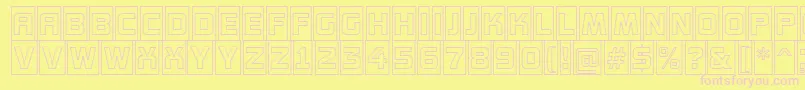 AConceptottlcmotlnr Font – Pink Fonts on Yellow Background