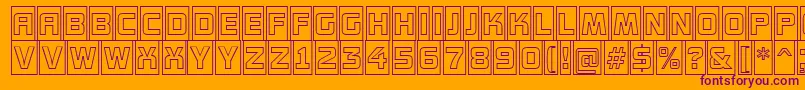 AConceptottlcmotlnr Font – Purple Fonts on Orange Background