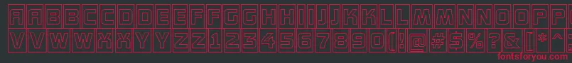 AConceptottlcmotlnr Font – Red Fonts on Black Background