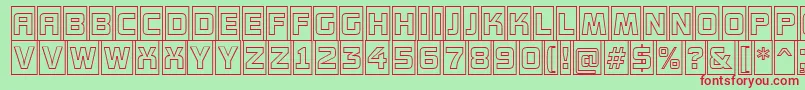 AConceptottlcmotlnr Font – Red Fonts on Green Background