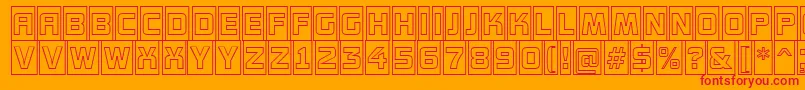 Шрифт AConceptottlcmotlnr – красные шрифты на оранжевом фоне