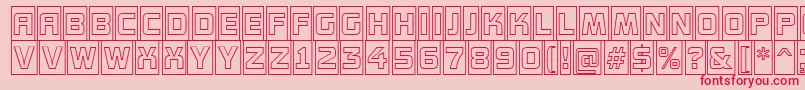 AConceptottlcmotlnr-Schriftart – Rote Schriften auf rosa Hintergrund