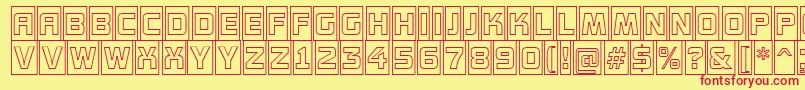 AConceptottlcmotlnr Font – Red Fonts on Yellow Background