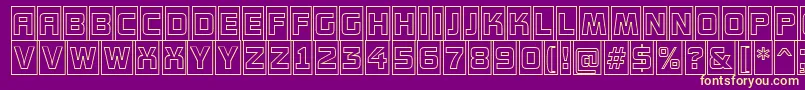 AConceptottlcmotlnr Font – Yellow Fonts on Purple Background