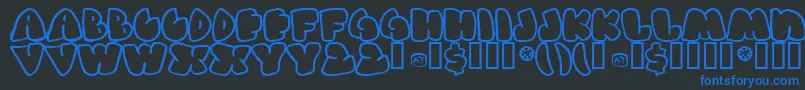Gashp Font – Blue Fonts on Black Background