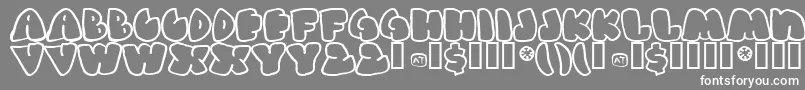 Gashp Font – White Fonts on Gray Background