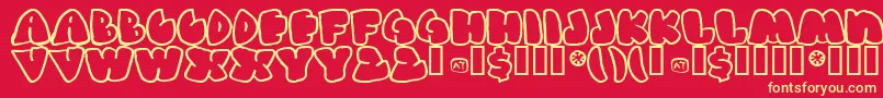 Gashp Font – Yellow Fonts on Red Background