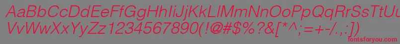 fuente ContextLightSsiLightItalic – Fuentes Rojas Sobre Fondo Gris