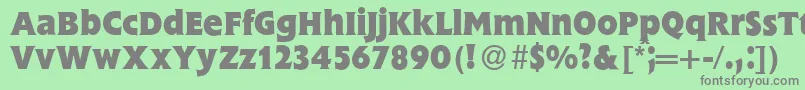 FlemingHeavyRegular Font – Gray Fonts on Green Background