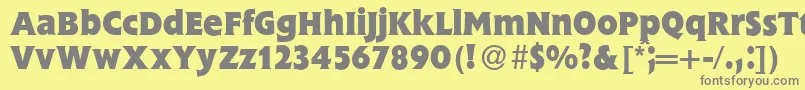 FlemingHeavyRegular Font – Gray Fonts on Yellow Background