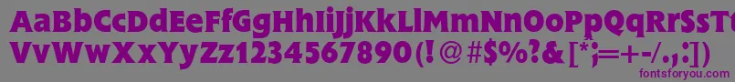 FlemingHeavyRegular Font – Purple Fonts on Gray Background