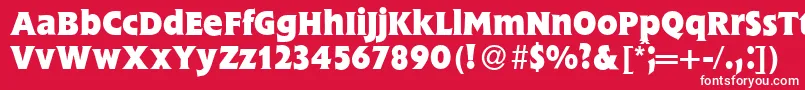 FlemingHeavyRegular Font – White Fonts on Red Background