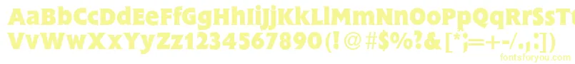 FlemingHeavyRegular Font – Yellow Fonts on White Background