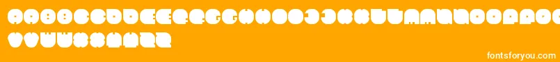 Helmet Font – White Fonts on Orange Background