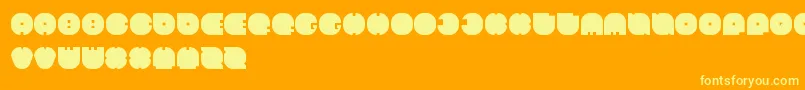 Helmet Font – Yellow Fonts on Orange Background