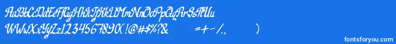 フォントCamille – 青い背景に白い文字