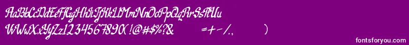 Camille Font – White Fonts on Purple Background