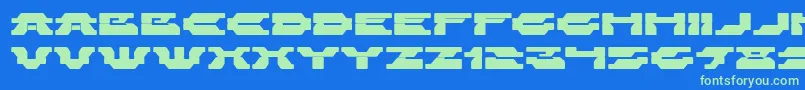 ZelegaZenega Font – Green Fonts on Blue Background