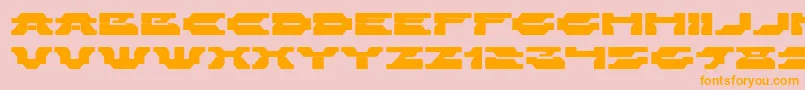 ZelegaZenega-Schriftart – Orangefarbene Schriften auf rosa Hintergrund