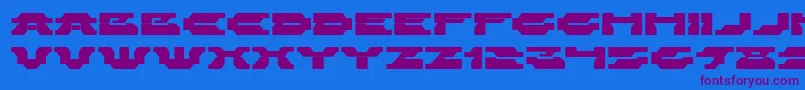 ZelegaZenega-Schriftart – Violette Schriften auf blauem Hintergrund