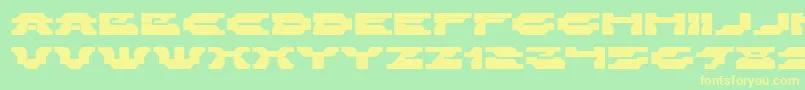 ZelegaZenega Font – Yellow Fonts on Green Background