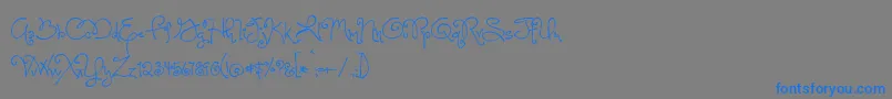 OneStarryNightFont Font – Blue Fonts on Gray Background