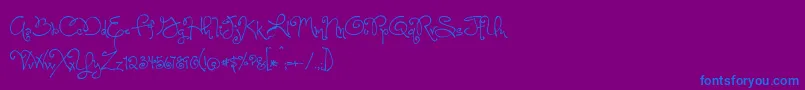 fuente OneStarryNightFont – Fuentes Azules Sobre Fondo Morado