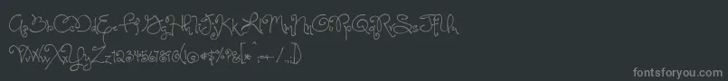 Police OneStarryNightFont – polices grises sur fond noir