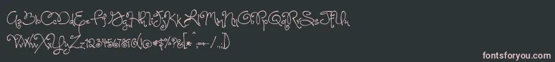 OneStarryNightFont Font – Pink Fonts on Black Background