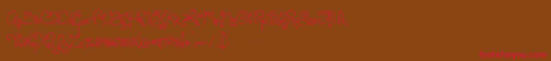 OneStarryNightFont Font – Red Fonts on Brown Background