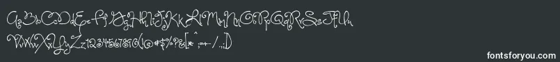 フォントOneStarryNightFont – 白い文字