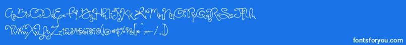 OneStarryNightFont Font – White Fonts on Blue Background