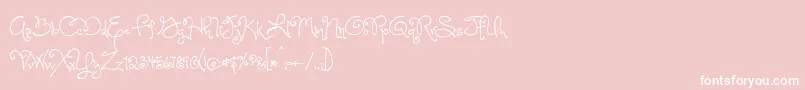 OneStarryNightFont Font – White Fonts on Pink Background