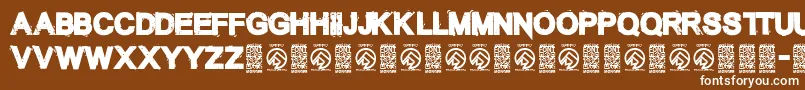 Шрифт TheunknownRegular – белые шрифты на коричневом фоне