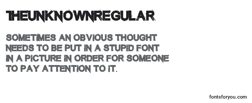 Review of the TheunknownRegular Font