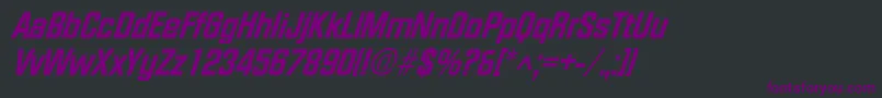 FacetextraboldXitalicRegular Font – Purple Fonts on Black Background