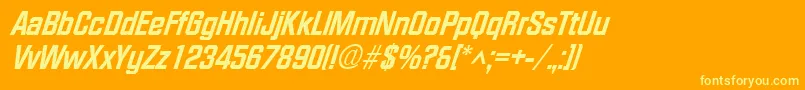 FacetextraboldXitalicRegular Font – Yellow Fonts on Orange Background