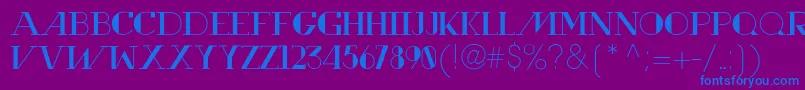 RewindTypeface-fontti – siniset fontit violetilla taustalla